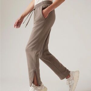 Athleta Cozy Karma Zip Pants Plush Interior Pyrite Medium